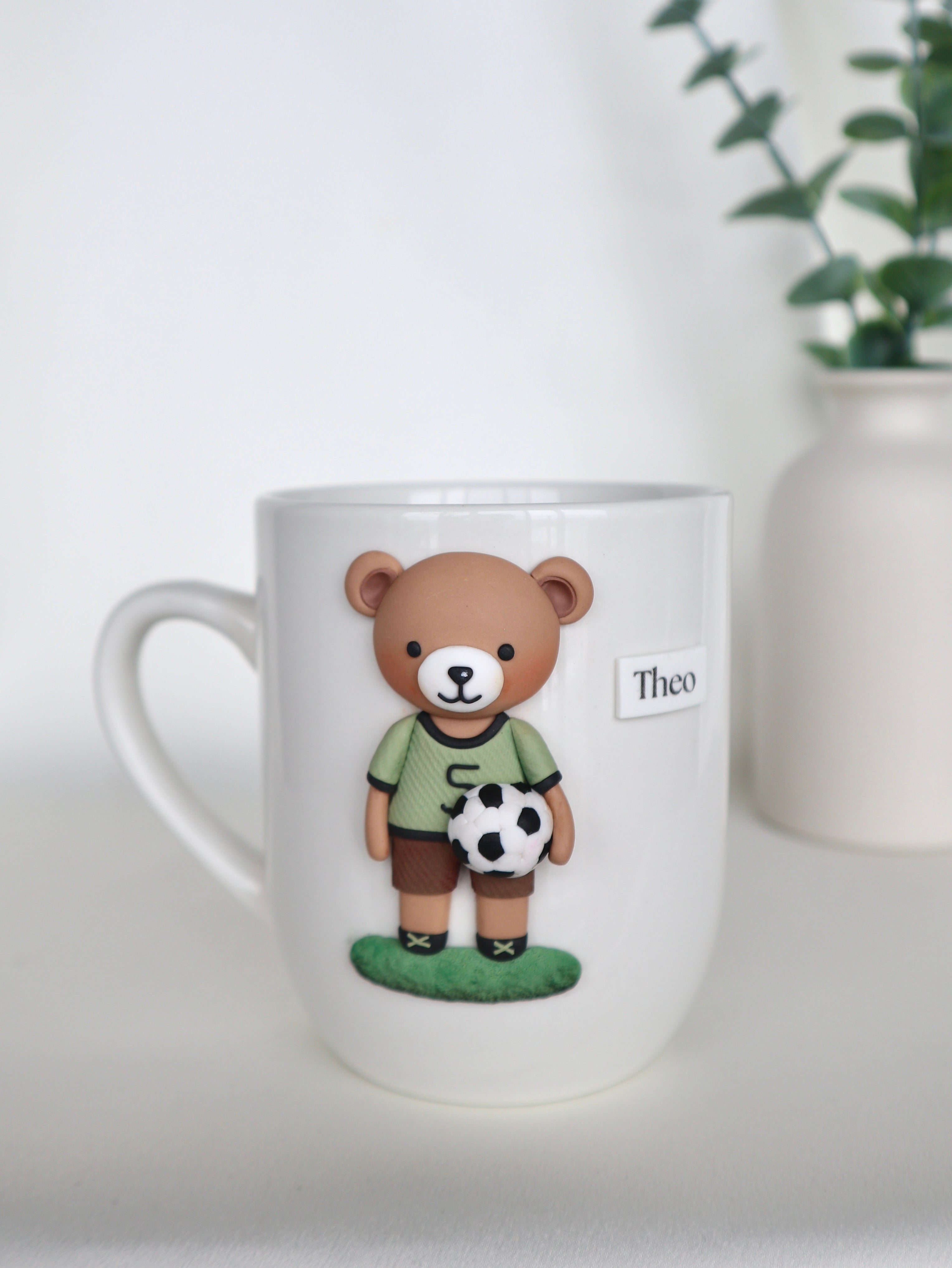 Soccer Bear Mug – Custom Name