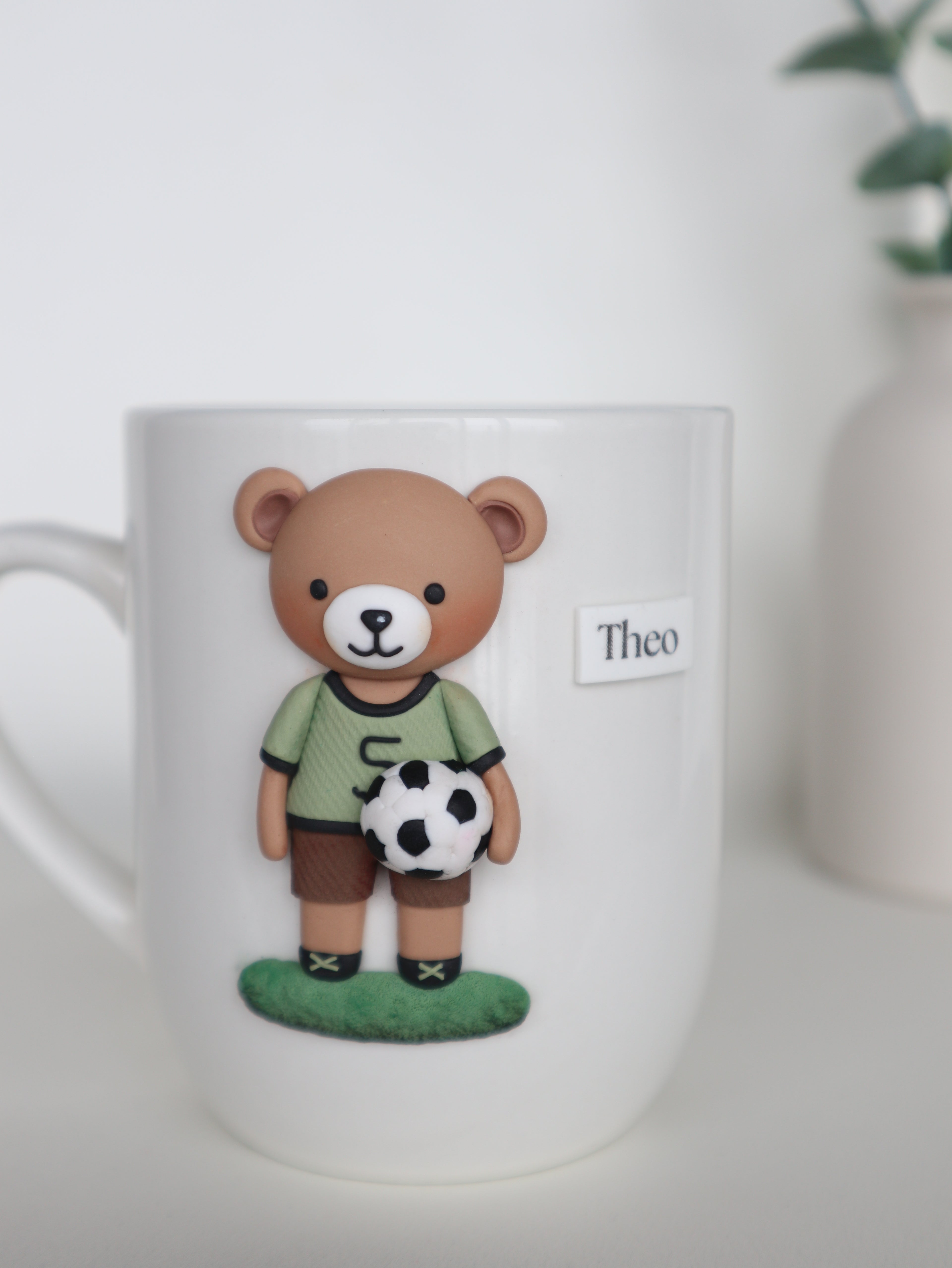 Soccer Bear Mug – Custom Name