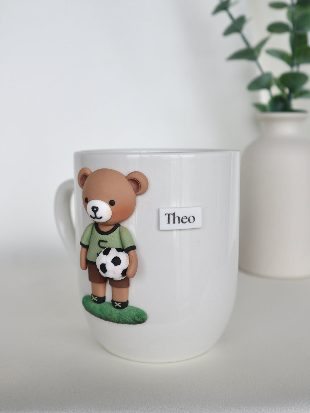 Soccer Bear Mug – Custom Name